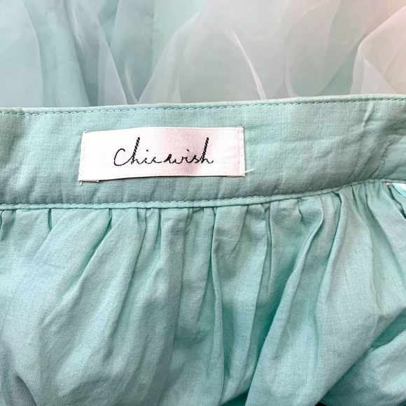 Chick Wish aqua romantic skirt - Picture 5 of 5